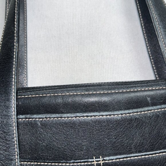 Coach black leather computer tote ipad bag - Picture 4 of 13